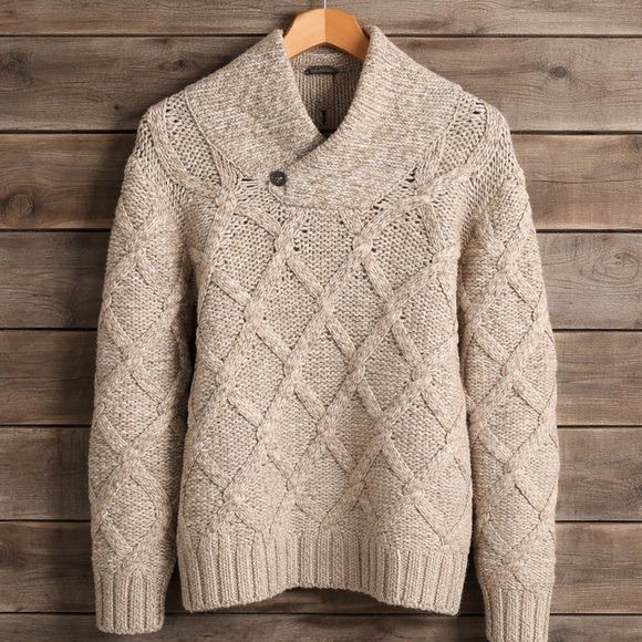 Eddie Bauer Other - Vintage Eddie Bauer Men's Turtleneck Sweater - Cream
